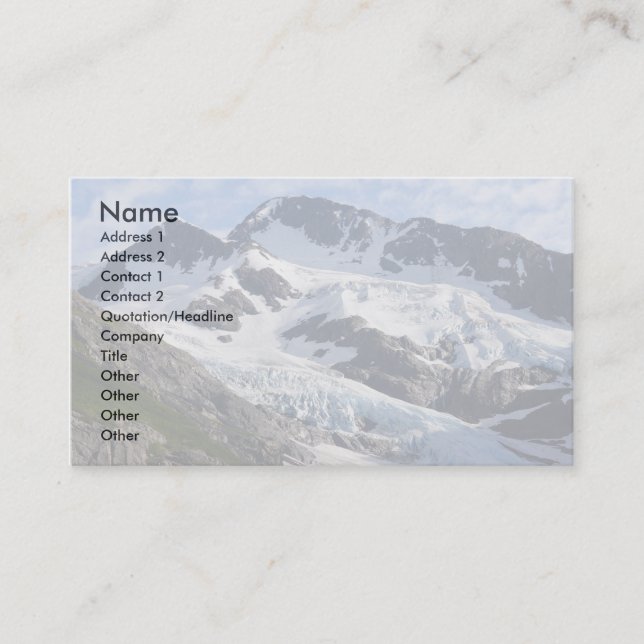 glacier business card (Front)