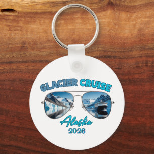 Glacier Cruise Alaska Scenic Icebergs, Mountains Key Ring