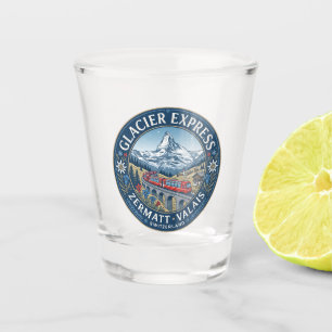 Glacier Express Route Switzerland Shot Glass