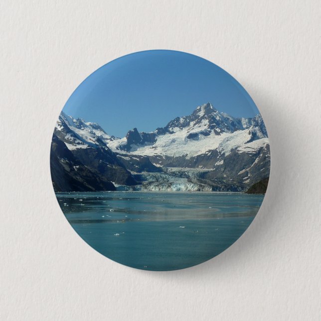 Glacier-Fed Waters of Alaska 6 Cm Round Badge (Front)