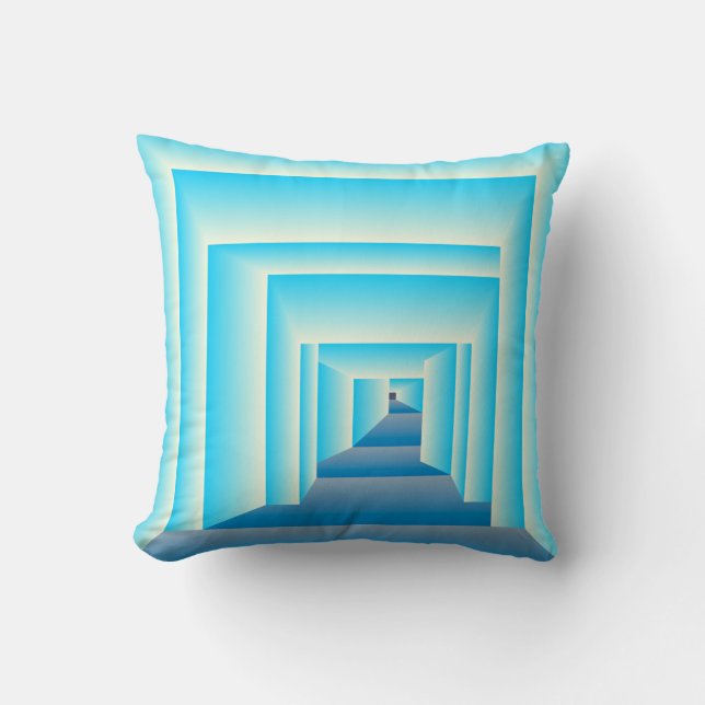Glacier Ice Blue Vanilla Tunnel Cushion (Front)