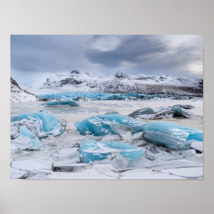 Glacier Ice landscape, Iceland Poster