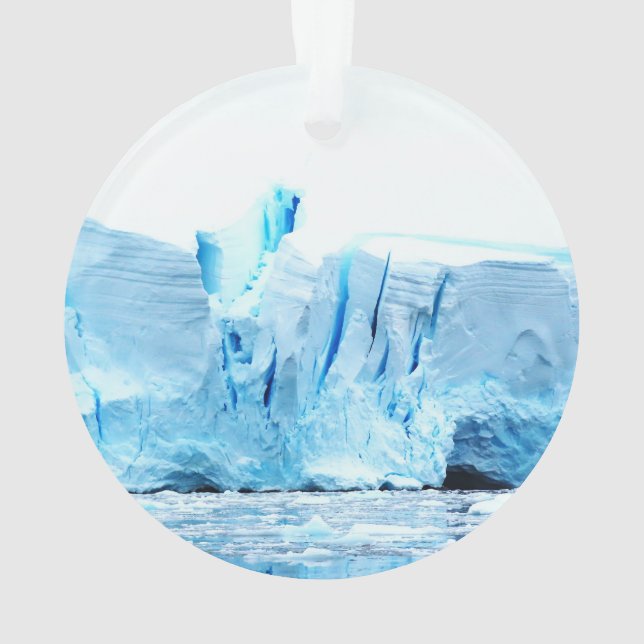 Glacier in Antarctica Ornament (Back)