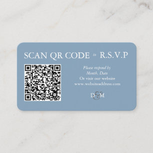 Glacier Lake Blue Coloured QR Code Enclosure Card