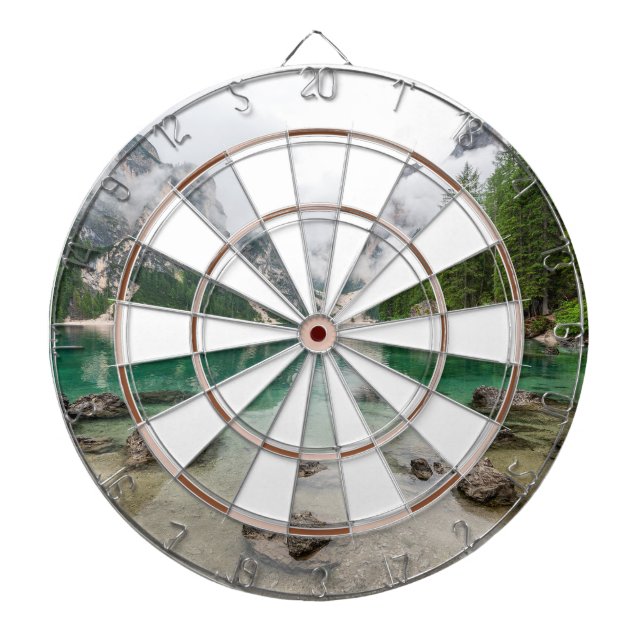 Glacier Lake in the Rocky Mountains Dartboard (Front)
