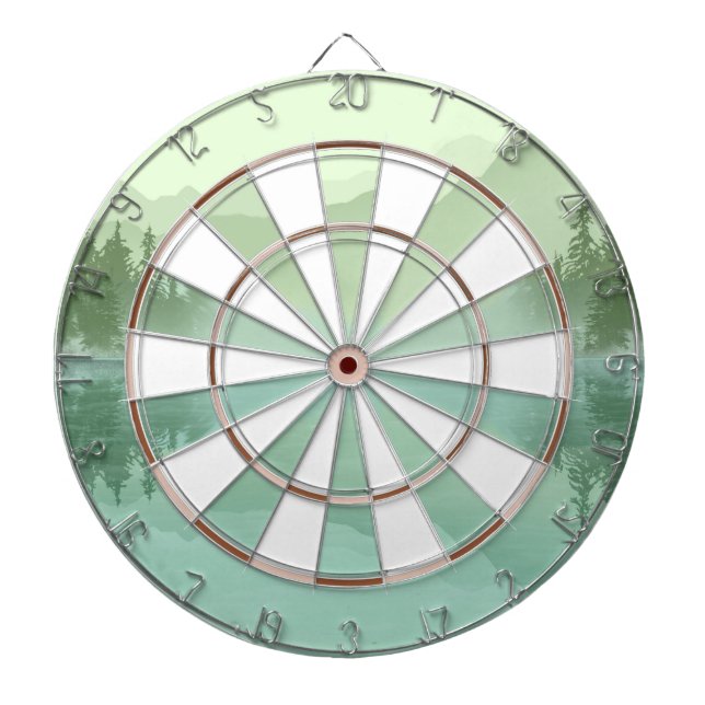 Glacier Lake in the Rocky Mountains Dartboard (Front)