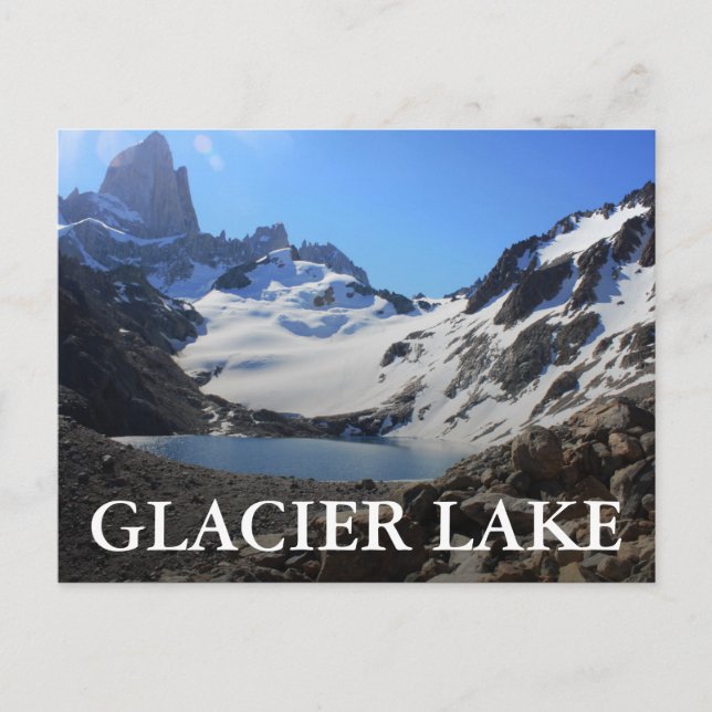 Glacier Lake Near Mount Fitz Roy Postcard (Front)