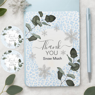Glacier Leopard Winter Thank You Card