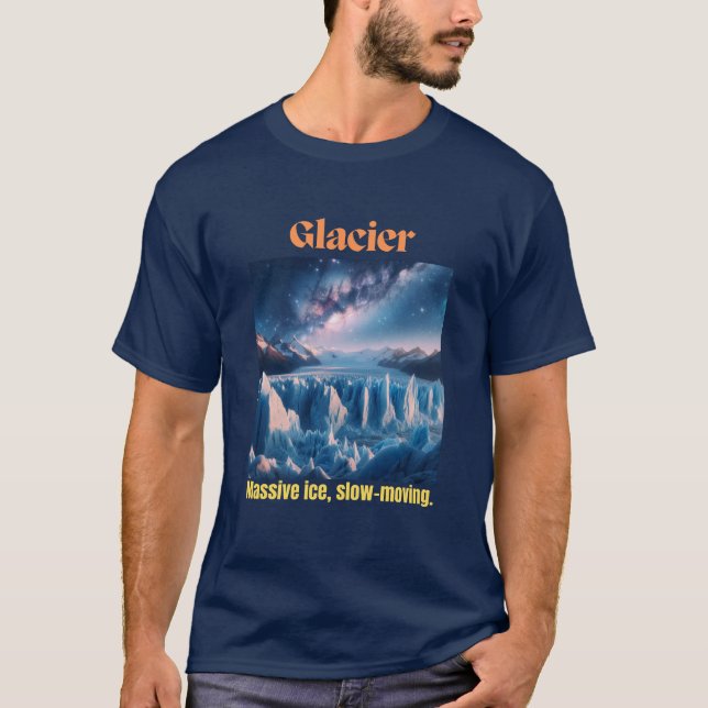 Glacier Massive Ice Navy Blue Tee (Front)