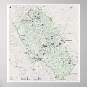 Glacier (Montana) map poster