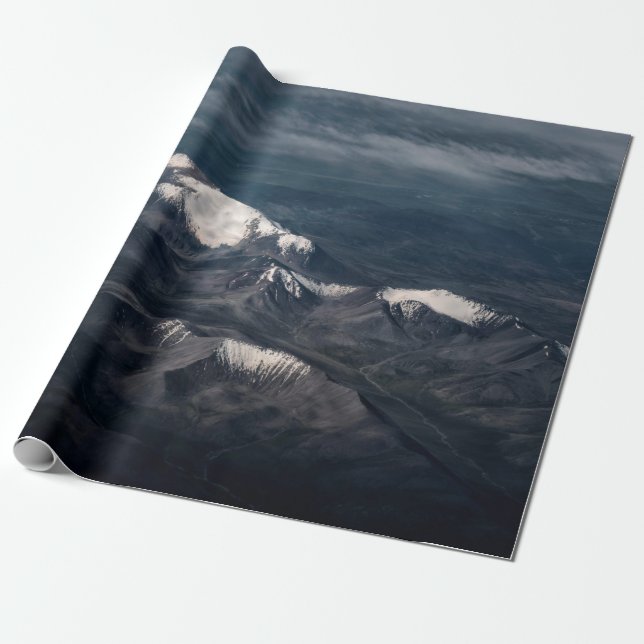GLACIER MOUNTAINS DURING DAY WRAPPING PAPER (Unrolled)