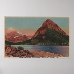 Glacier, MT - View of Grinnell Mt. & Swiftcurren Poster