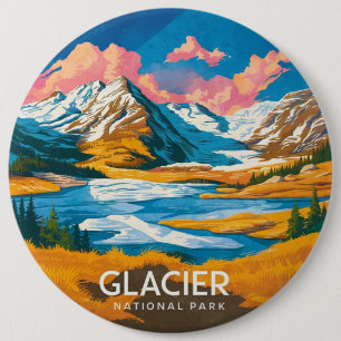Glacier National Park 6 Cm Round Badge