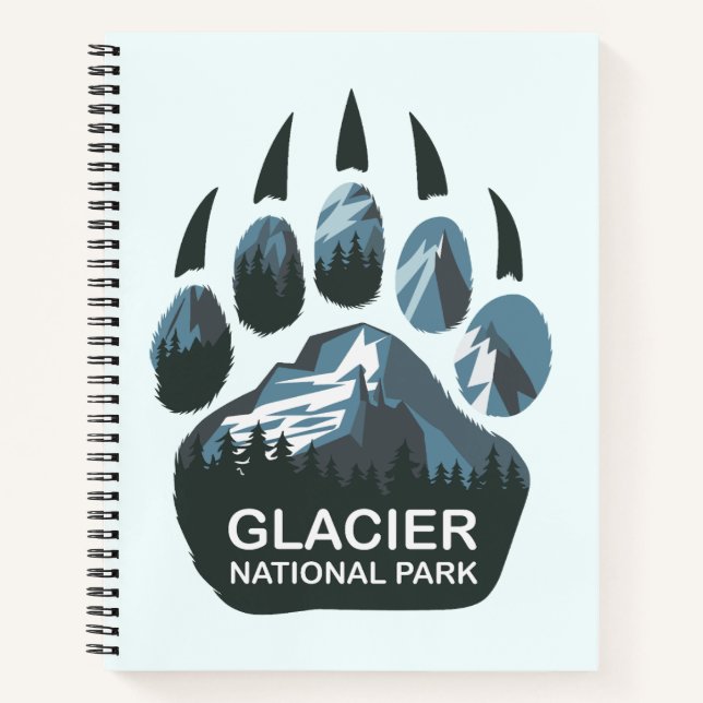 Glacier National Park Bear Paw Notebook (Front)