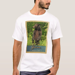 Glacier National Park Bear Vintage Travel T-Shirt