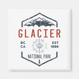 Glacier National Park Canada Vintage Distressed Magnet