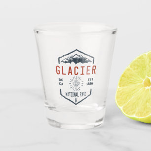 Glacier National Park Canada Vintage Distressed Shot Glass