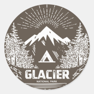 Glacier National Park Classic Round Sticker