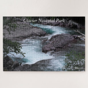 Glacier National Park Curving Stream Photo Jigsaw Puzzle