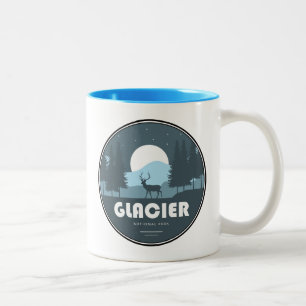 Glacier National Park Deer Two-Tone Coffee Mug