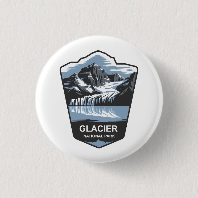 Glacier National Park Emblem 3 Cm Round Badge (Front)
