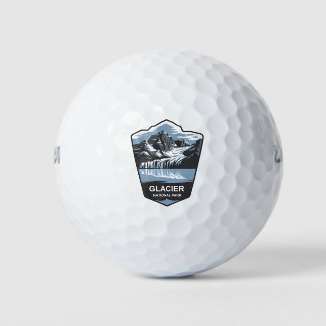 Glacier National Park Emblem Golf Balls (Front)
