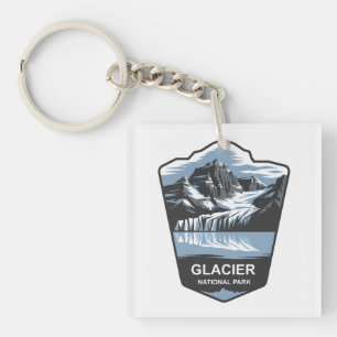 Glacier National Park Emblem Key Ring