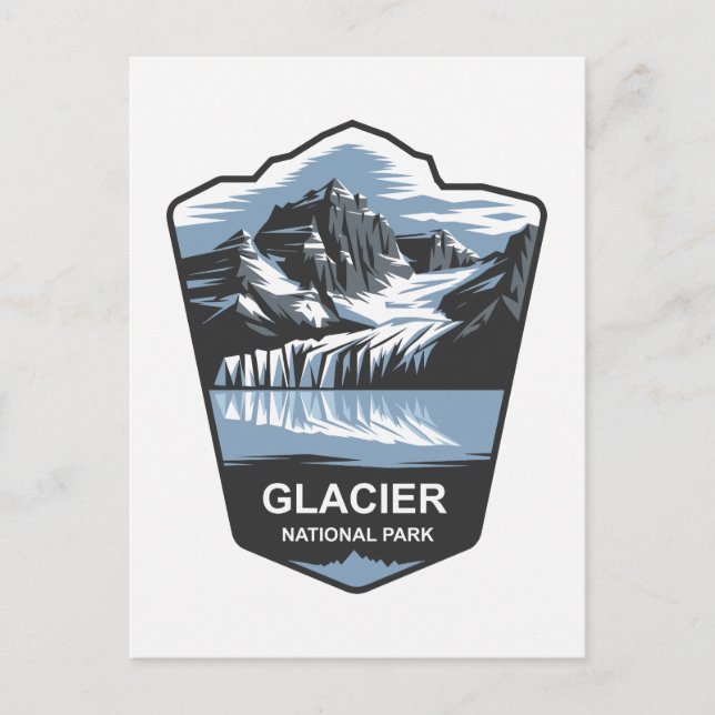 Glacier National Park Emblem Postcard (Front)