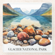 Glacier National Park Glass Coaster