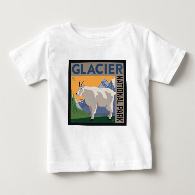 Glacier National Park | Goat Baby T-Shirt (Front)