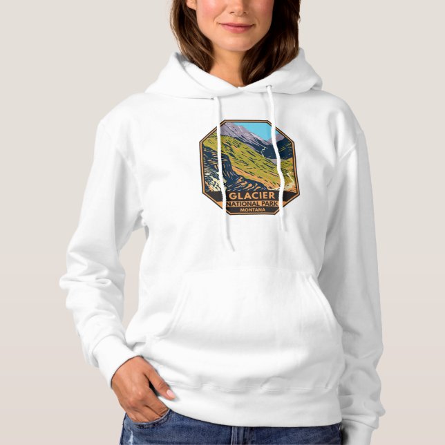 Glacier National Park Going to the Sun Road Hoodie (Front)