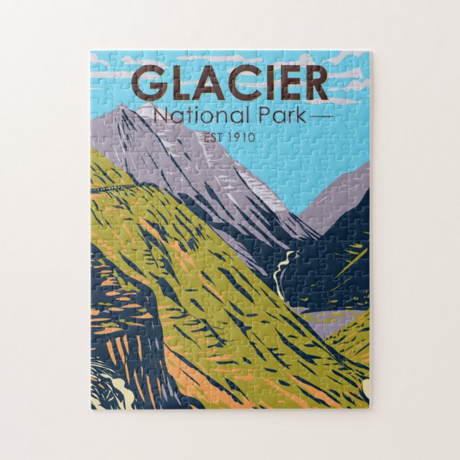 Glacier National Park Going to the Sun Road  Jigsaw Puzzle (Vertical)