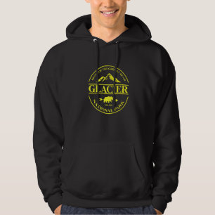Glacier National Park Grizzly Bear Hiking Vacation Hoodie