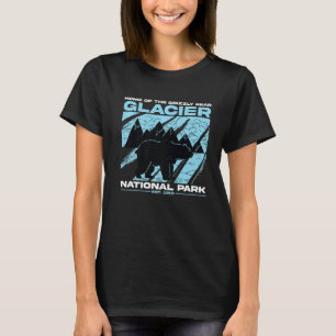 Glacier National Park Grizzly Bear Hiking Vacation T-Shirt
