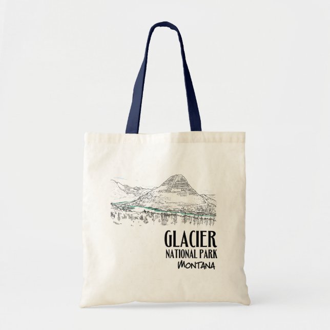 Glacier National Park Hidden Lake Montana Tote Bag (Front)
