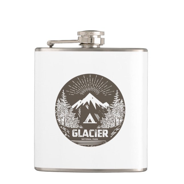 Glacier National Park Hip Flask (Front)