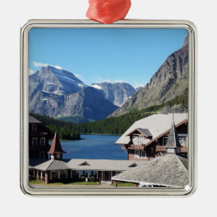 Glacier National Park Many Glacier Metal Ornament