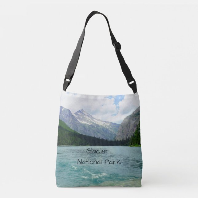 Glacier National Park Montana Crossbody Bag (Back)