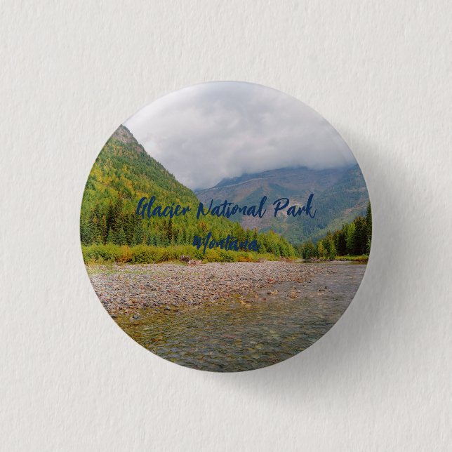 Glacier National Park Montana customisable 3 Cm Round Badge (Front)