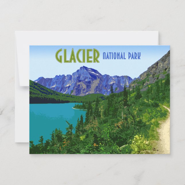 Glacier National Park Montana Flat Card (Front)