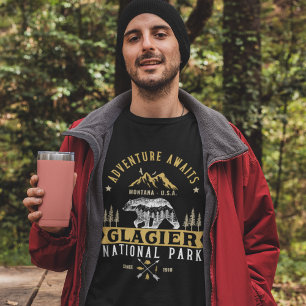 Glacier national park Montana forest landscape T-Shirt