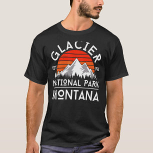 Glacier National Park Montana Hike Outdoors Vintag T-Shirt