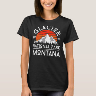 Glacier National Park Montana Hike Outdoors Vintag T-Shirt