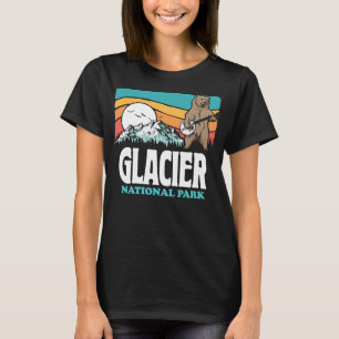 Glacier National Park Montana Mountains Banjo Bear T-Shirt