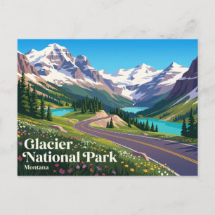 Glacier National Park Montana Postcard