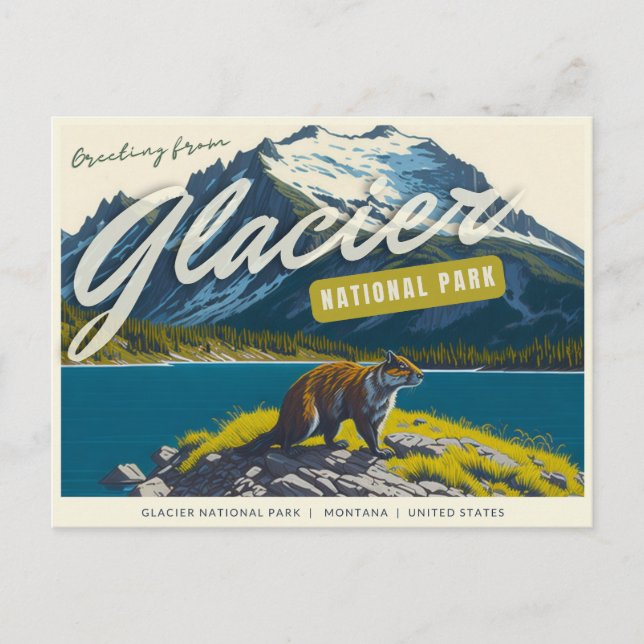 Glacier National Park, Montana Postcard (Front)