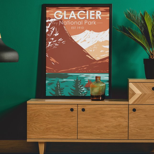 Glacier National Park Montana Vintage Poster (Creator Uploaded)