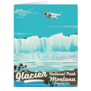Glacier National Park, Montana vintage poster
