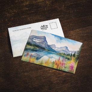 Glacier National Park Montana Watercolor Invitation