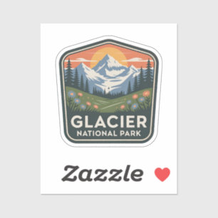 Glacier National Park Mountain Adventure Badge